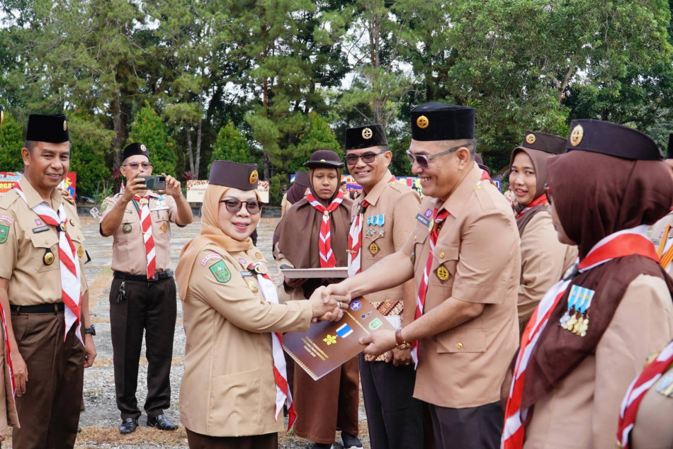 Apel Besar Hari Pramuka Ke-64 di Kabupaten Kampar Berlangsung Meriah