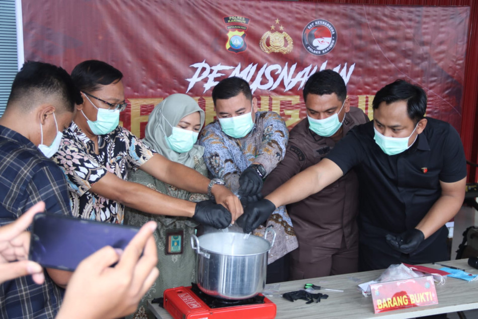 Polres Karimun Musnahkan 162,74 Gram Sabu, Selamatkan Ratusan Jiwa dari Bahaya Narkoba