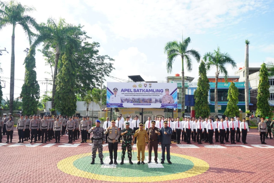 Polres Karimun Gelar Apel Satkamling Bersama Forkopimda, Perkuat Sinergi Jaga Harkamtibmas