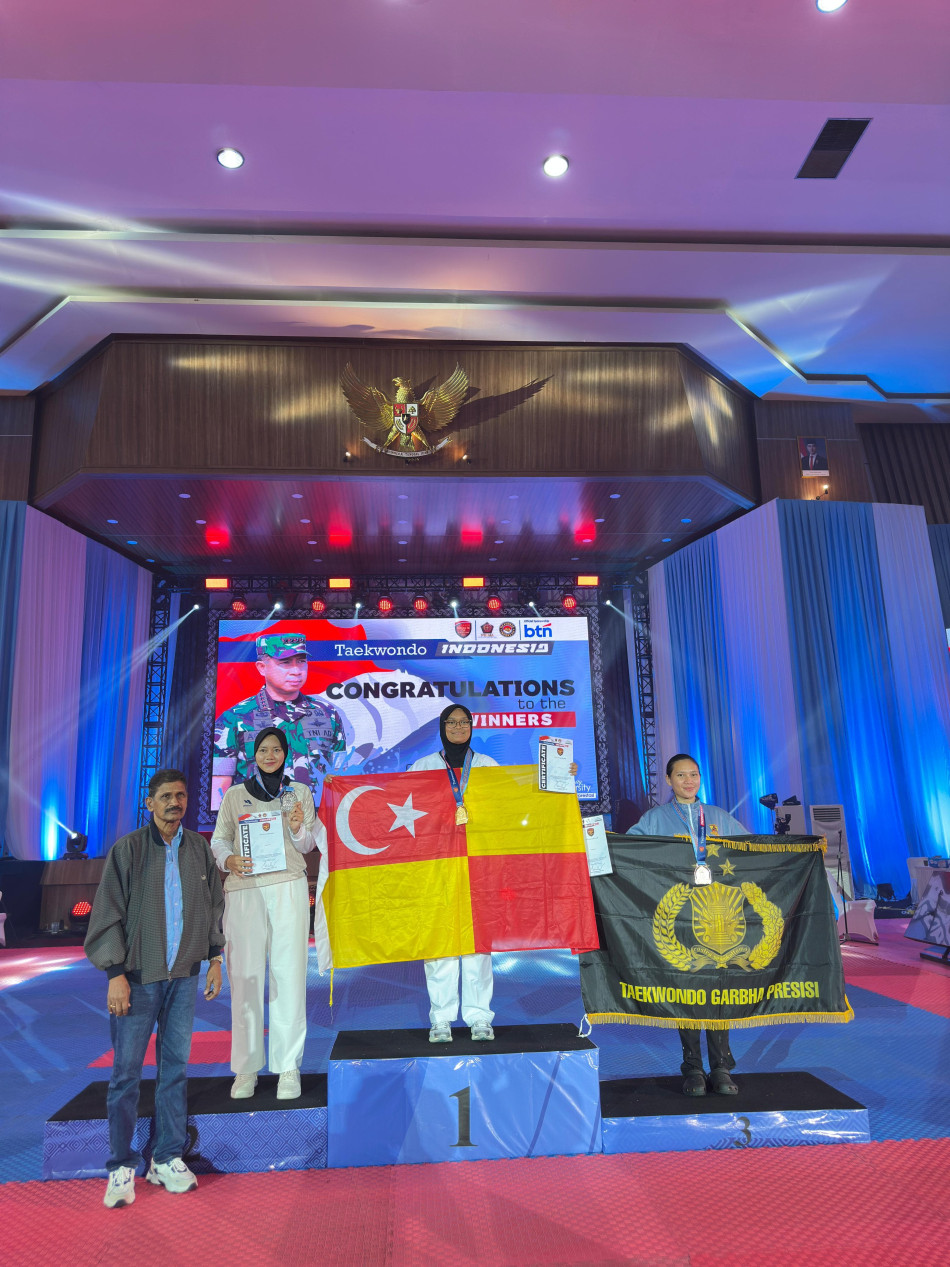 Bripda Mega Djwita Harumkan Nama Polres Kampar Lewat Prestasi Taekwondo Nasional dan Internasional