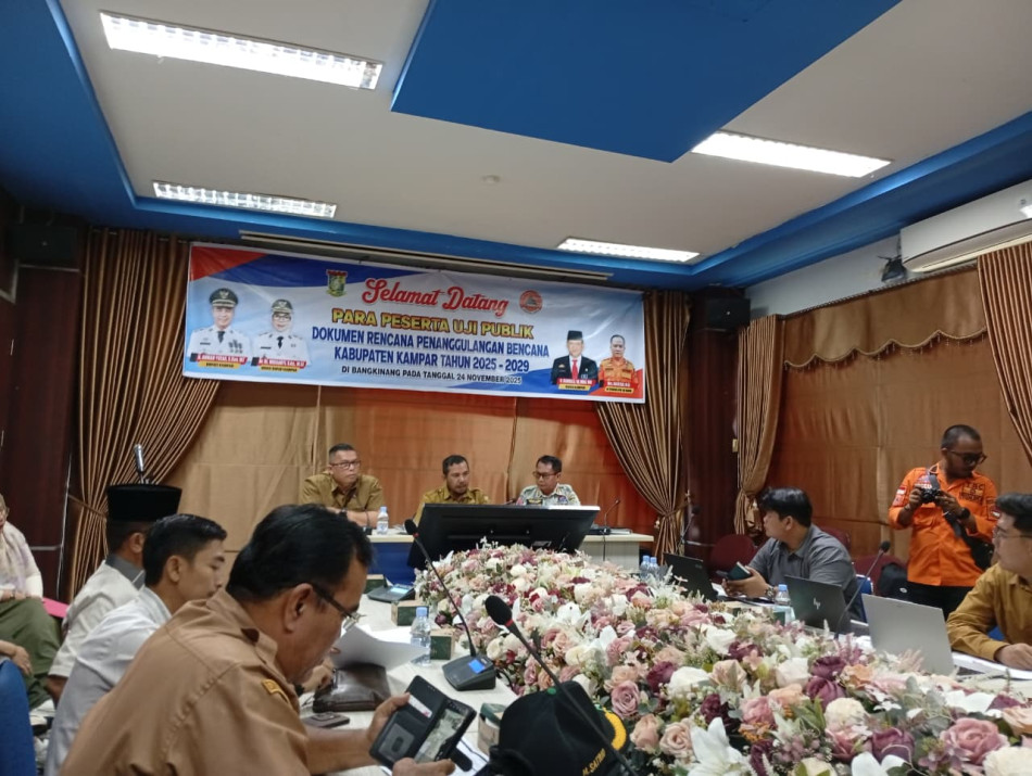 Menuju Kampar Tangguh Bencana, BPBD Laksanakan Uji Publik Rencana Penanggulangan Bencana 2026-2029