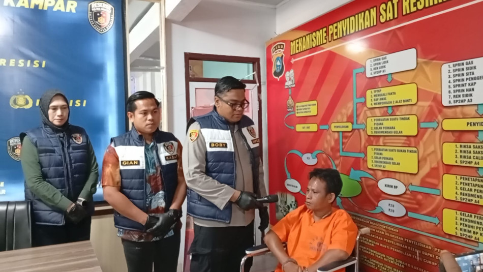 Dendam dan Perselingkuhan Jadi Motif, Pelaku Pembunuhan YA Ditangkap Polres Kampar
