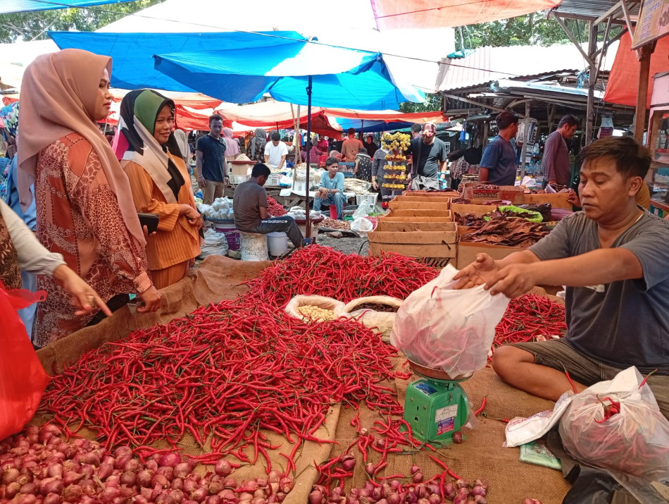 Jelang Ramadhan, Harga Kebutuhan Pokok di Pasar Bangkinang Naik, Daya Beli Warga Melemah
