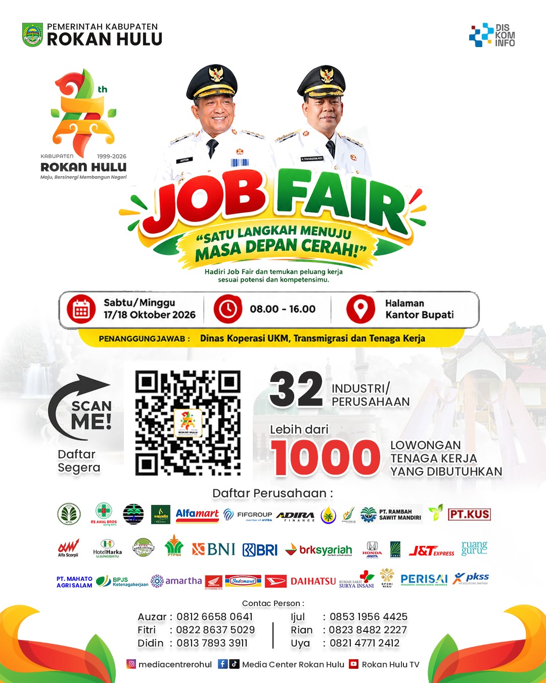 Pemkab Rohul Buka Pendaftaran Job Fair 2026, Pencari Kerja Segera Daftar Secara Online