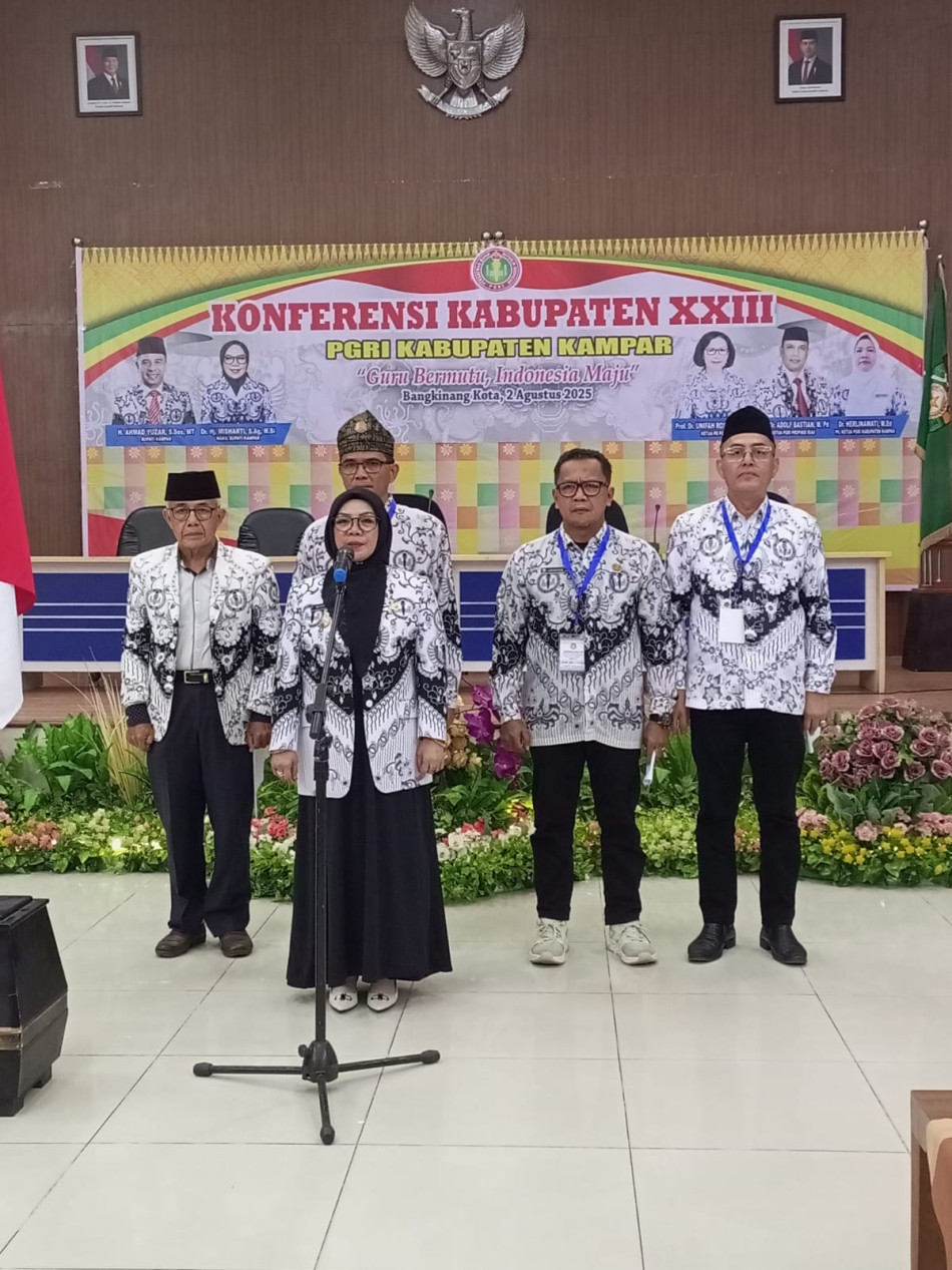 Wakil Bupati Misharti Terpilih Jadi Ketua PGRI Kabupaten Kampar